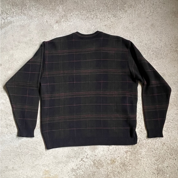 *London Fog* Crewneck Plaid Sweater - Picture 2 of 4